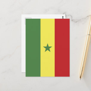 Senegal-Flagge Postkarte