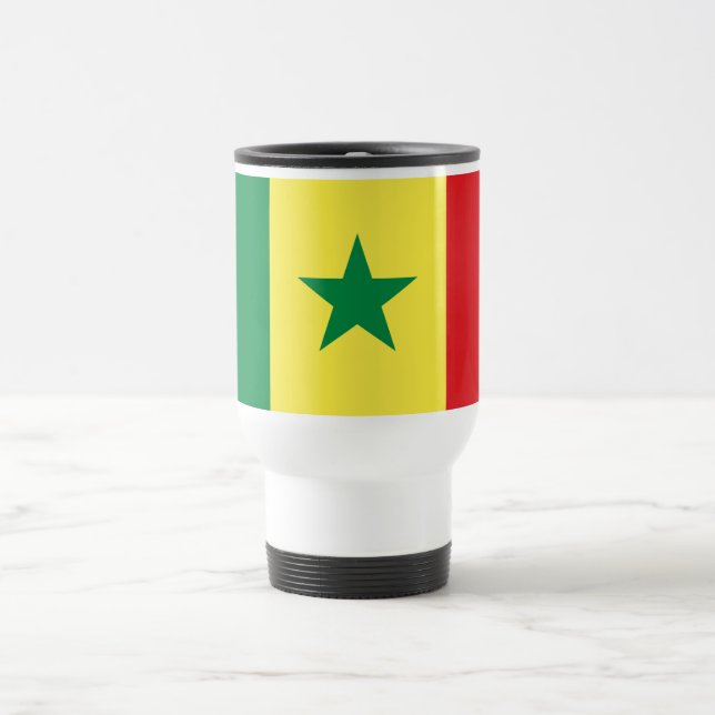Senegal-Flagge Reisebecher (Mittel)