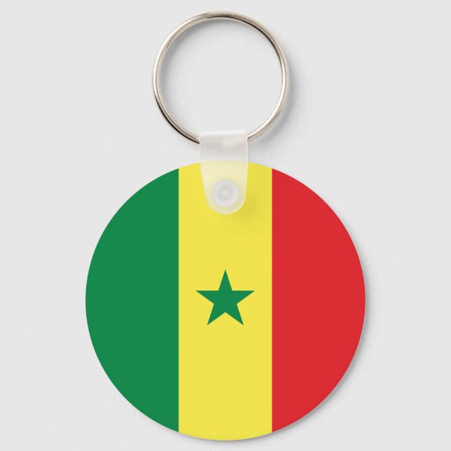 Senegal-Flagge Schlüsselanhänger (Vorderseite)