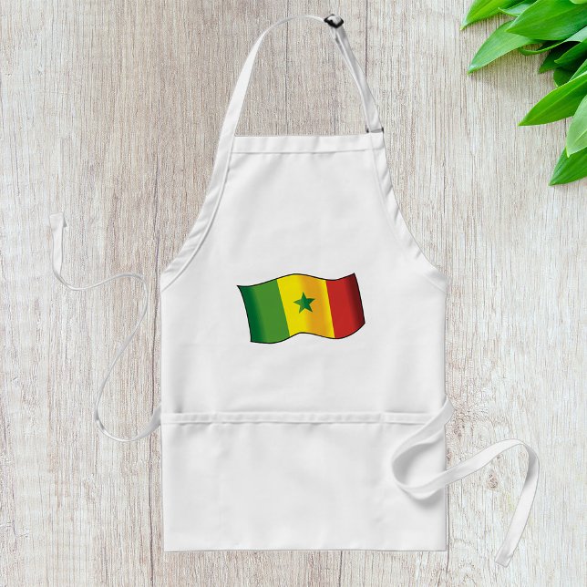 Senegal-Flagge Senegalischer Stolz Grün Gelb Rot Schürze (Von Creator hochgeladen)