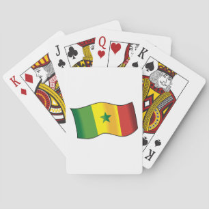 Senegal Flagge Senegalischer Stolz Grün Gelb Rot Spielkarten