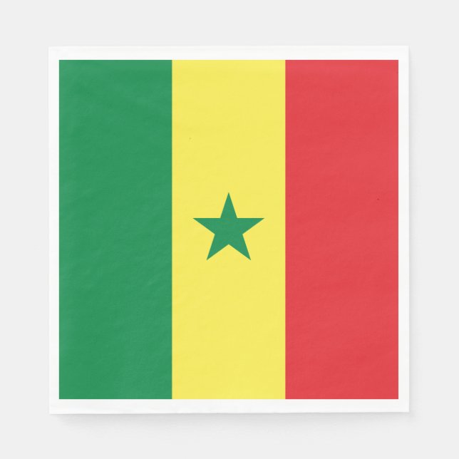 Senegal-Flagge Serviette (Vorderseite)