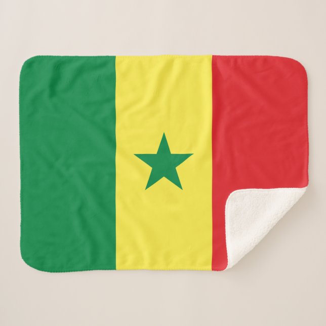 Senegal-Flagge Sherpadecke (Vorderseite (Horizontal))
