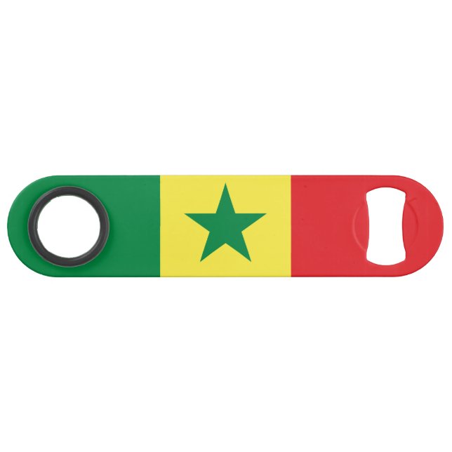 Senegal-Flagge Speed Flaschenöffner (Vorderseite (Horizontal))