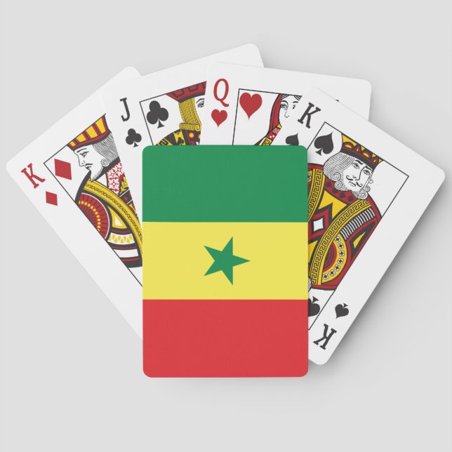 Senegal-Flagge Spielkarten (Rückseite)
