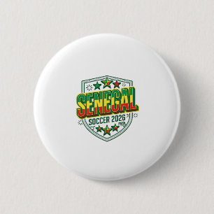 Senegal Fußball 2026 Fußball Fett Land Schriftzug Button
