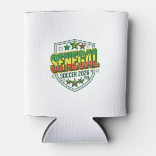 Senegal Fußball 2026 Fußball Fett Land Schriftzug Dosenkühler