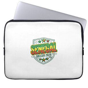Senegal Fußball 2026 Fußball Fett Land Schriftzug Laptopschutzhülle