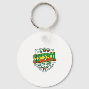 Senegal Fußball 2026 Fußball Fett Land Schriftzug Schlüsselanhänger