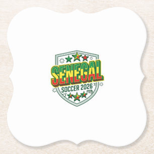 Senegal Fußball 2026 Fußball Fett Land Schriftzug Untersetzer