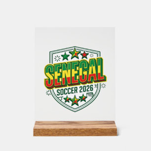 Senegal Fußball 2026 Fußball Fett Land Typografie Acrylschild