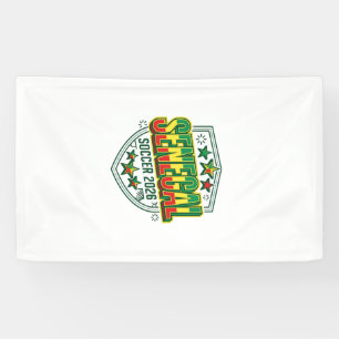Senegal Fußball 2026 Fußball Fett Land Typografie Banner