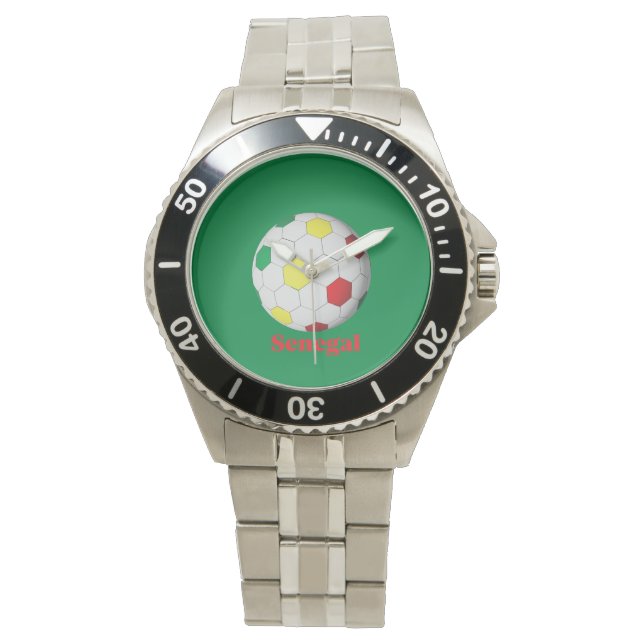 Senegal Fußball Armbanduhr (Vorderseite)