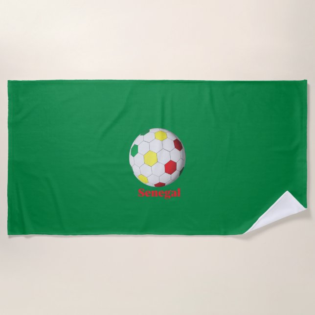Senegal Fußball Strandtuch (Vorderseite)