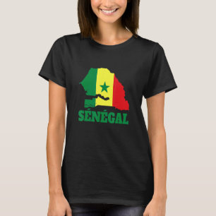 Senegal Fußball- und Fußball-Fan 2022 Flagge des S T-Shirt