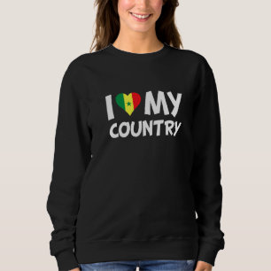 Senegal Herzenflagge I Liebe Mein Land Afrika Sweatshirt
