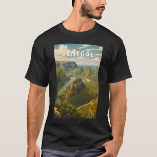 Senegal Illustration Reise Kunst Vintage T-Shirt