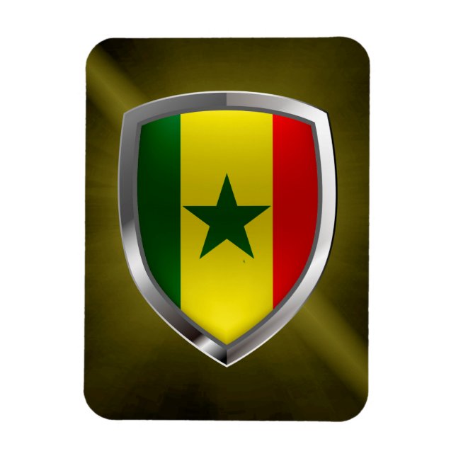 Senegal Metallic Emblem Magnet (Vertikal)