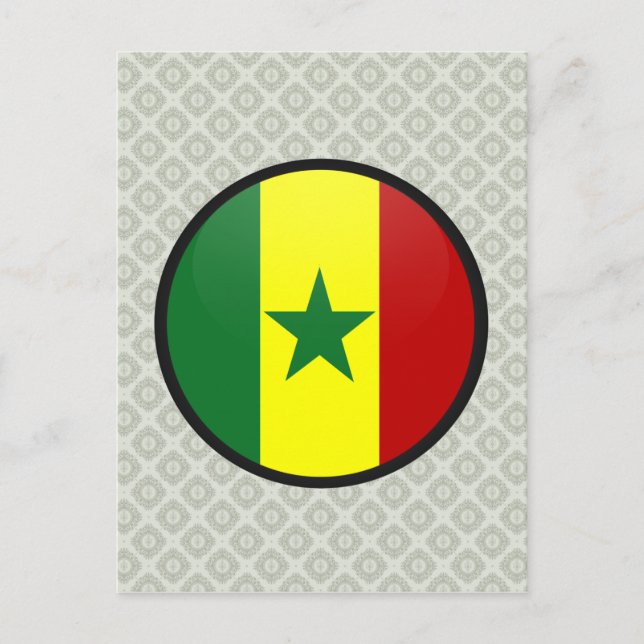 Senegal Qualitätsflaggenzirkel Postkarte (Vorderseite)