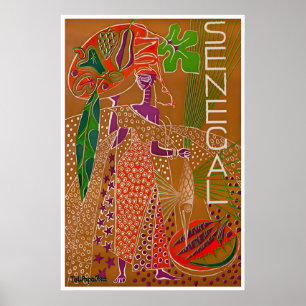 Senegal Reise Kunst Afrika Poster Afrikanischer Dr