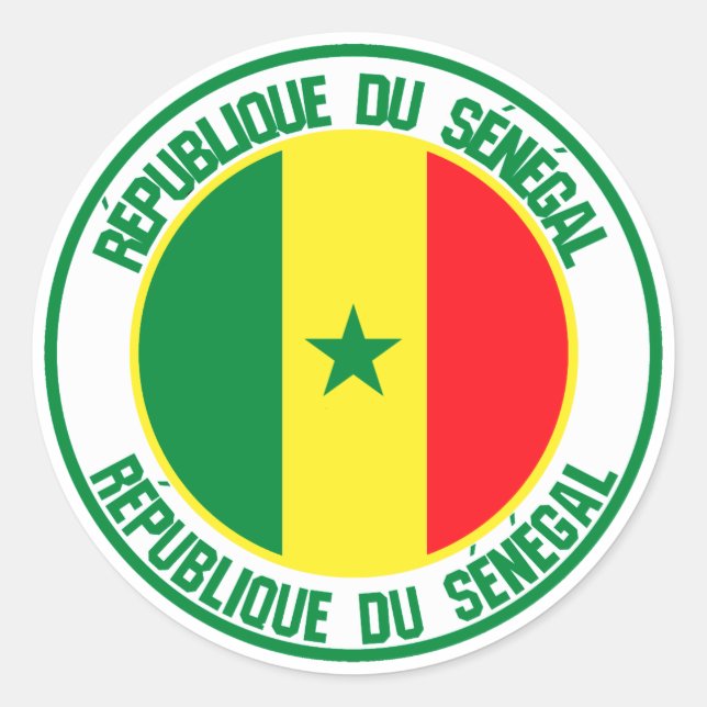 Senegal Runde Emblem Runder Aufkleber (Vorderseite)