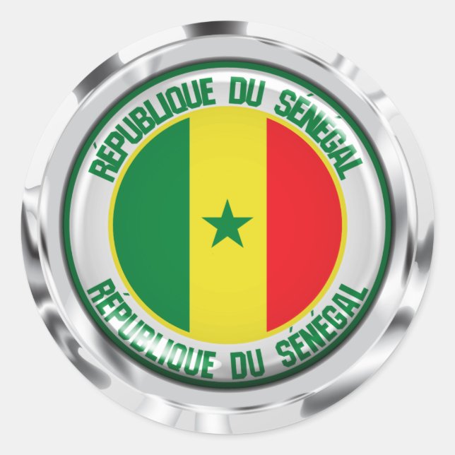 Senegal Runde Emblem Runder Aufkleber (Vorderseite)
