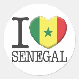 Senegal Runder Aufkleber