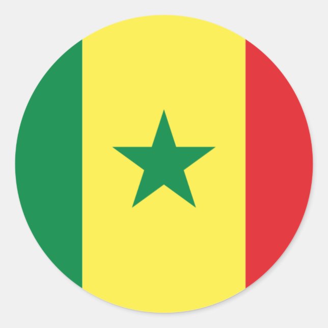 senegal runder aufkleber (Vorderseite)