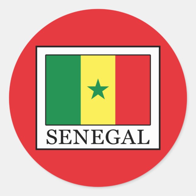 Senegal Runder Aufkleber (Vorderseite)
