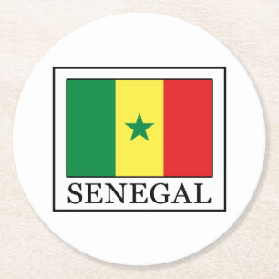 Senegal Runder Pappuntersetzer