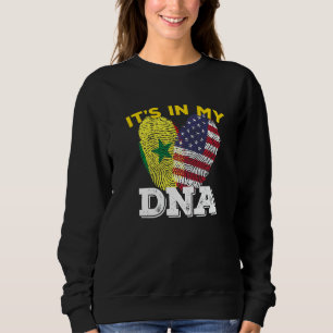 Senegal Senegalese Amerika Amerikanische Flagge Ha Sweatshirt