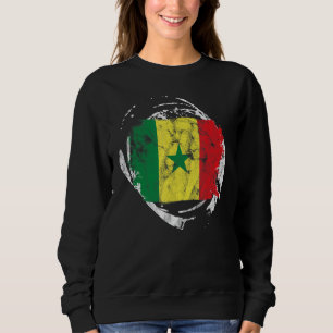 Senegal Senegalese Westafrika Proud Heart Liebe Fl Sweatshirt