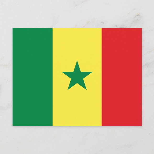 Senegal (Senegalesisch) Flagge Postkarte (Vorderseite)
