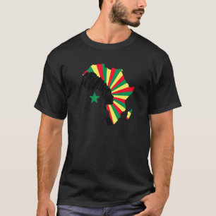 Senegal Senegalesische Flagge Afrika Karte Kulture T-Shirt