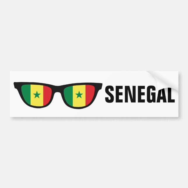 Senegal Shades Zoll-Autoaufkleber Autoaufkleber (Vorne)