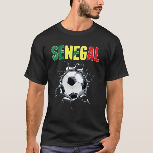 Senegal Soccer Fans - Senegalesischer Fußball in C T-Shirt (Vorderseite)