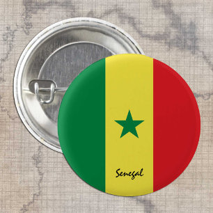 Senegal-Taste, patriotische senegalesische Flaggen Button
