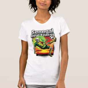 Senegal Tor Energie Skelett Stürmer Nationen Schaf T-Shirt