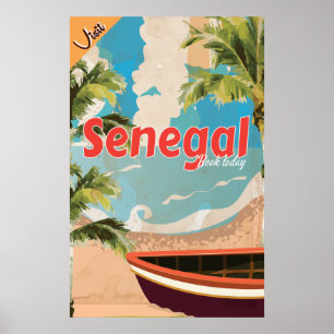Senegal Urlaub Vintage Reiseplakat. Poster