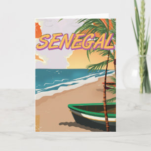 Senegal Vintages Strandposter Feiertagskarte