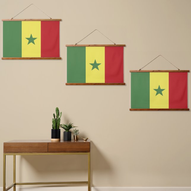 Senegal Wandteppich Mit Holzrahmen (Asymmetrisch)