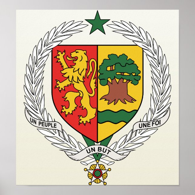 Senegal-Wappen im Detail Poster (Vorne)