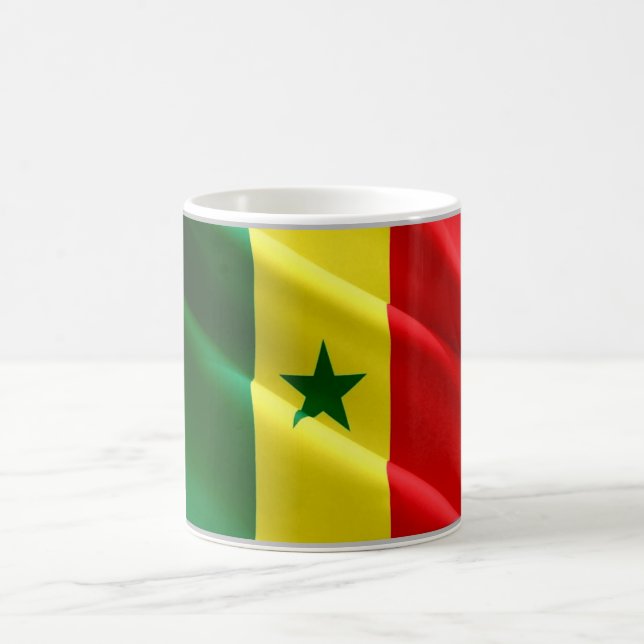 Senegal - Waving Flag - Kaffeetasse (Mittel)