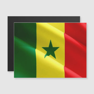 Senegal - Waving Flag - Magnetkarte