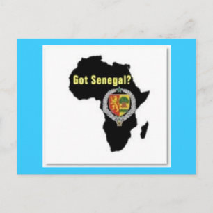SENEGALER/SENEGALESISCHER FLAGGENFLAGGE T - SHIRT  POSTKARTE