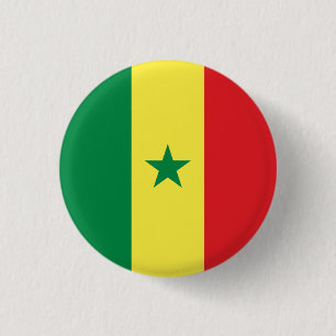 senegalesische Flagge, Flagge Senegals Button