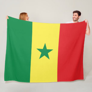 senegalesische Flagge (Senegal) Fleecedecke