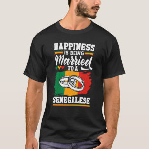 Senegalesische Flagge Verheiratet für Senegalesisc T-Shirt