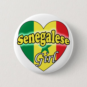senegalesisches Mädchen Button