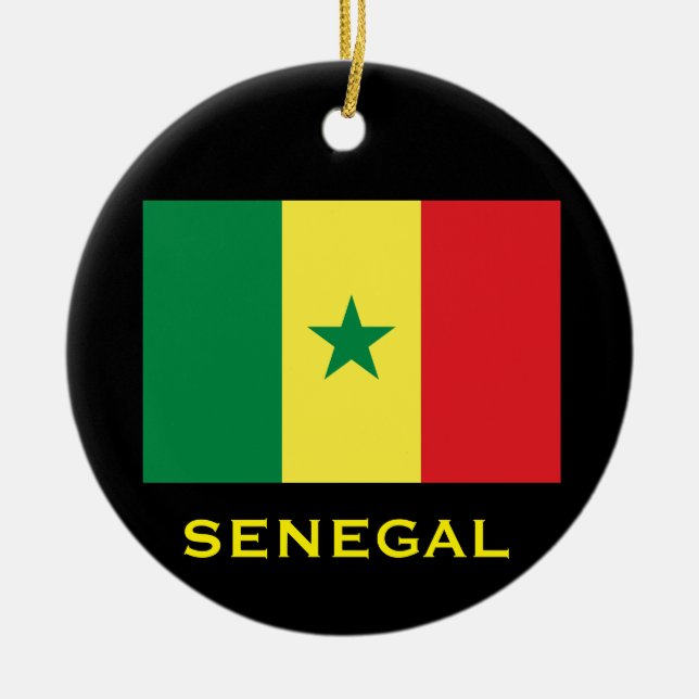 Senegalkreisweihnachtsverzierung Keramikornament (Vorne)
